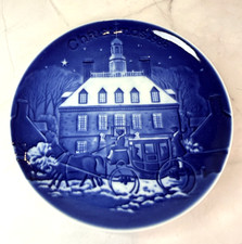 1986 Bing & Grøndahl "Christmas Eve in Williamsburg" Collector Plate