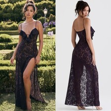 NEW House of CB Malia Night Shade Lace Maxi Dress Size Small