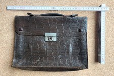 Vintage Braune Ledertasche, Aktentasche, Schultasche, Deutschland vor 1950