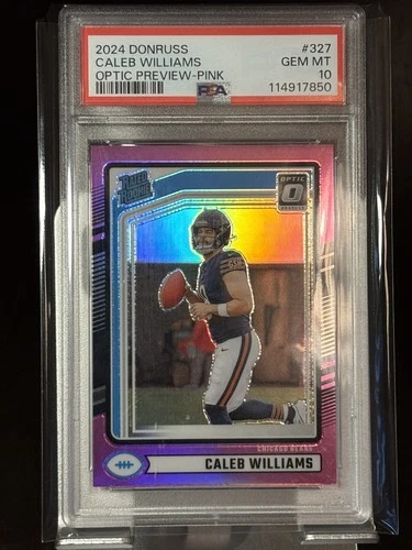 2024 Donruss Caleb Williams Optic Preview-Pink #327 Rookie RC PSA 10 GEM MT