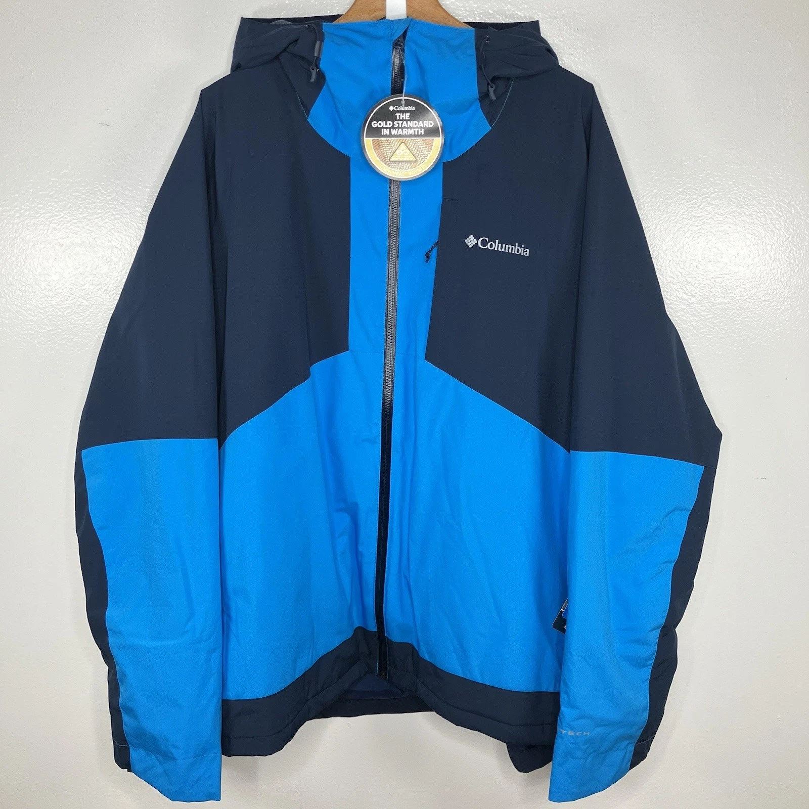 Columbia Centerport II Skiing Jacket Compass Blue/Collegiate Navy Men's Size 2XL