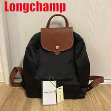 Zaino Longchamp Le Pliage in nylon nero nuovo dal Giappone