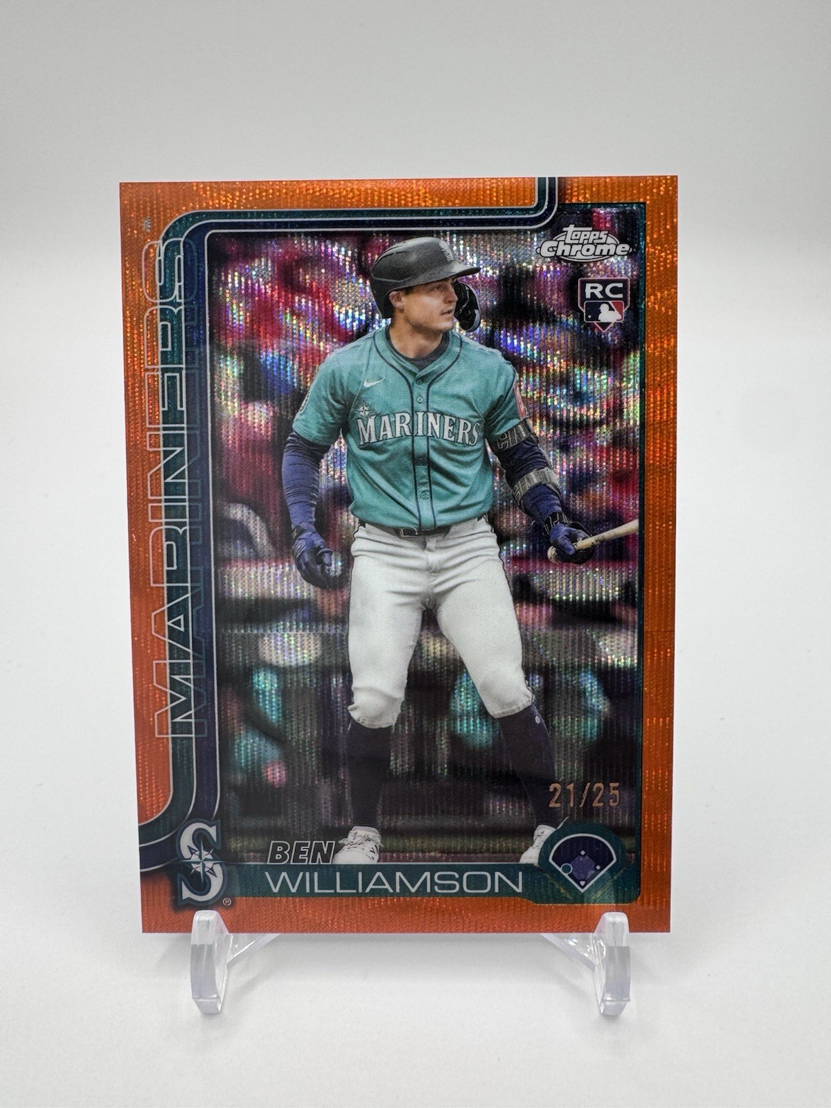2025 Topps Chrome Update Ben Williamson RC Orange Wave Refractor /25 #USC168