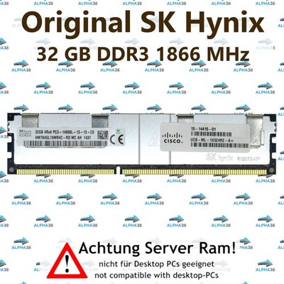32 GB RDIMM ECC REG DDR3-1866 Supermicro 2027PR-HTFR 2027PR-HTR Server RAM