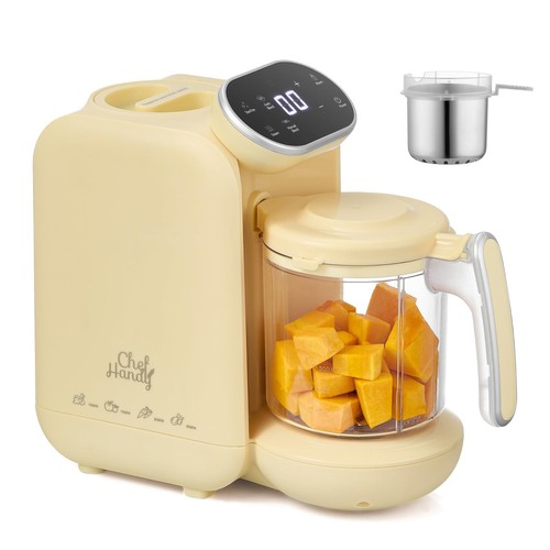 Baby Food Maker, 5 in 1 Baby Food Processor with Stainless Steel Steaming Bas...