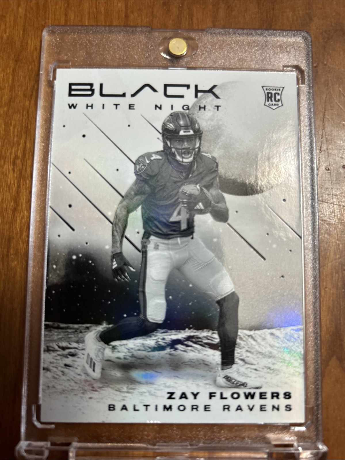 2023 Panini Black - Zay Flowers White Night Case Hit SSP Rookie Card - Ravens