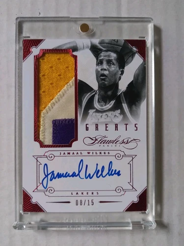 2012-13 Panini Flawless Jamaal Wilkes Auto Patch /15 LA Lakers Autograph Relic 