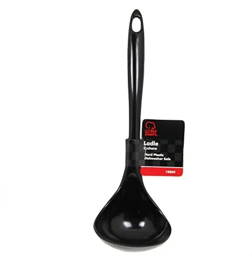 Chef Craft Basic Melamine Cooking Ladle, 10.5 Inch, Black - Image 2 of 3