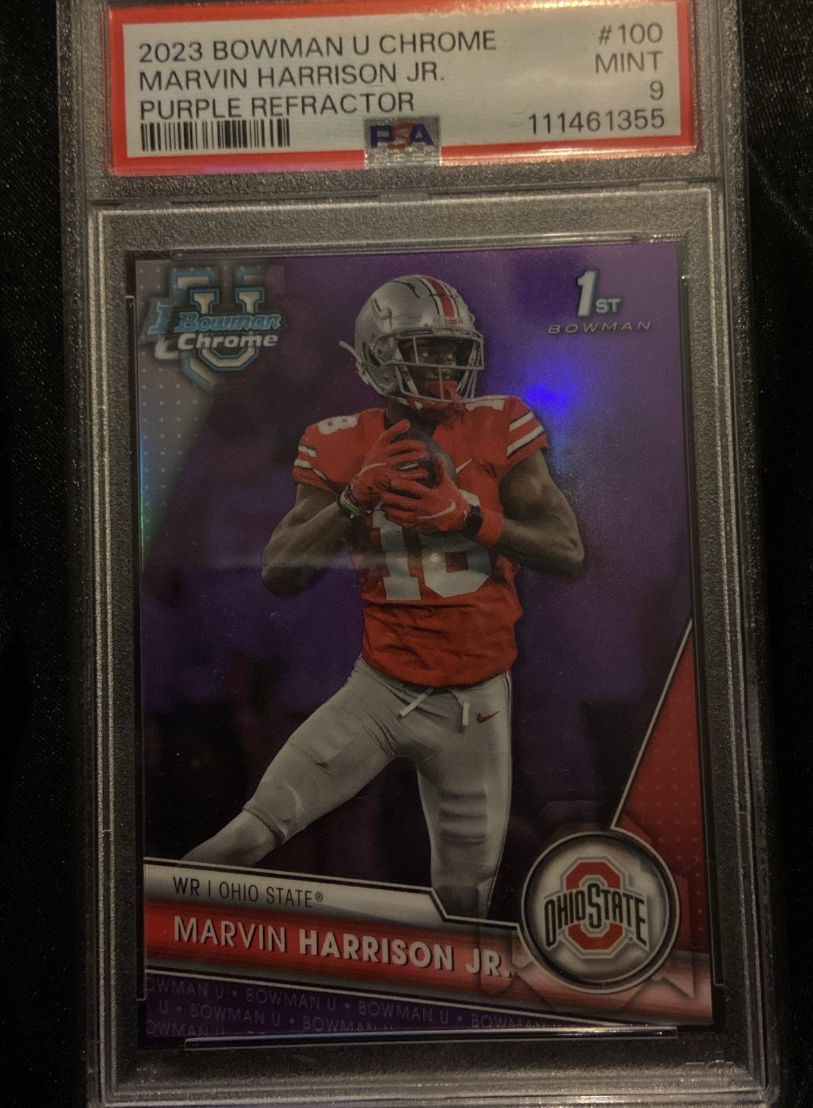 2023 Bowman University Chrome - Marvin Harrison Jr. #100 Purple Refractor /399