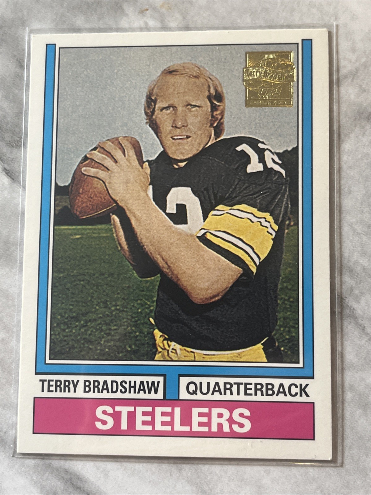 2002 Topps - Terry Bradshaw Reprints Terry Bradshaw #4 of 14 1974 Topps Steelers