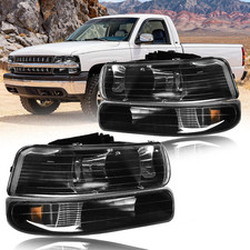 Headlight Assembly, Compatible with 1999-2002 Chevy Silverado 1500 2500/2001-200