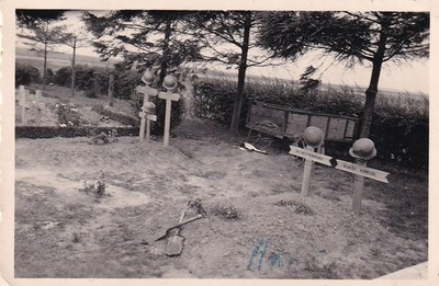 Foto - Frankreich Gräber von Panzerschützen bei Arras - 2.WK