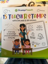 15 Teacher Stamps With 6 Ink Pads  300 Stickers - StampiTeach For Classroom Fee