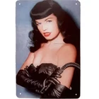 Bettie Page Vintage Pinup Girls Retro Tin Metal Signs Home Décor 12x8