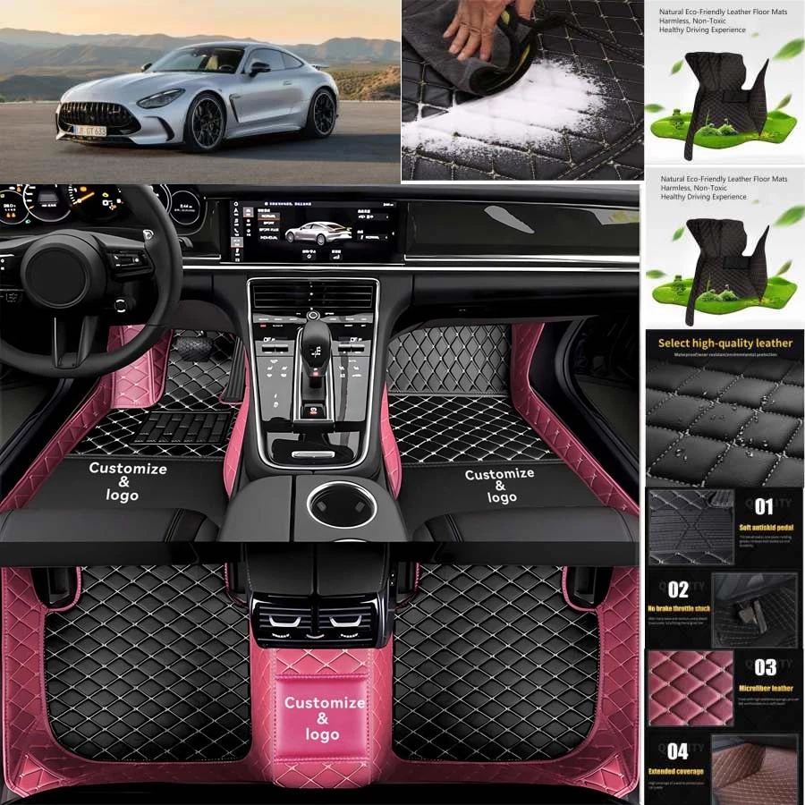 For Mercedes Benz AMG GT Car Floor Mats Cargo Liners Carpets Custom Foto 3 de 4