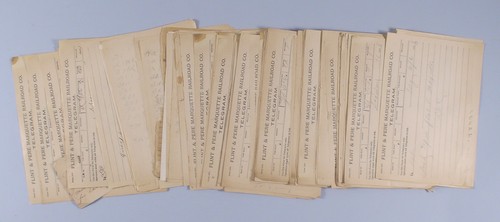 Lot of 142 Flint & Pere Marquette Railroad Co. Telegrams C. 1890s
