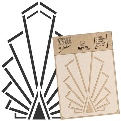 NAKLEO Painting Stencil for Crafts A4 8.3  x 11.8 , Art Deco Railing