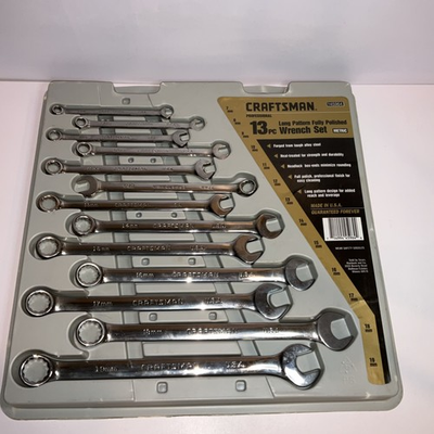 #ad Craftsman Professional 13 Pc Metric Long Pattern Wrench Set USA 🇺🇸 7 19mm NOS $257.21