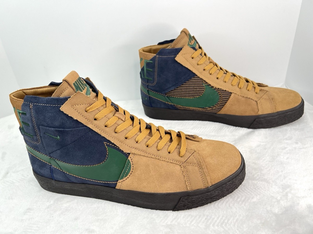Nike SB Zoom Blazer Mid Premium Patchwork Sneaker Brown Obsidian