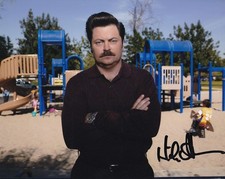 NICK OFFERMAN signed autograph 20x25cm PARKS AND RE in person autograph COA