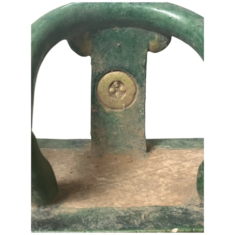 Par de modelos de sillas Sancai vintage chinas de cerámica esmaltada Mingqi con respaldo de herradura Foto 4 de 4