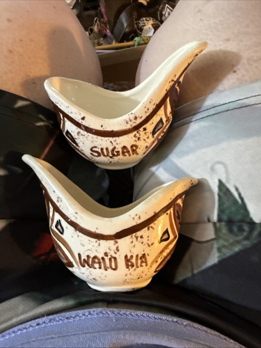signed hawaiian print cream And Sugar Bowls - Picture 7 of 11