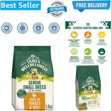 Dog Senior Hypoallergenic Dry Food Small Breed Turkey and Rice 1.5 kg 11.99 per kilo