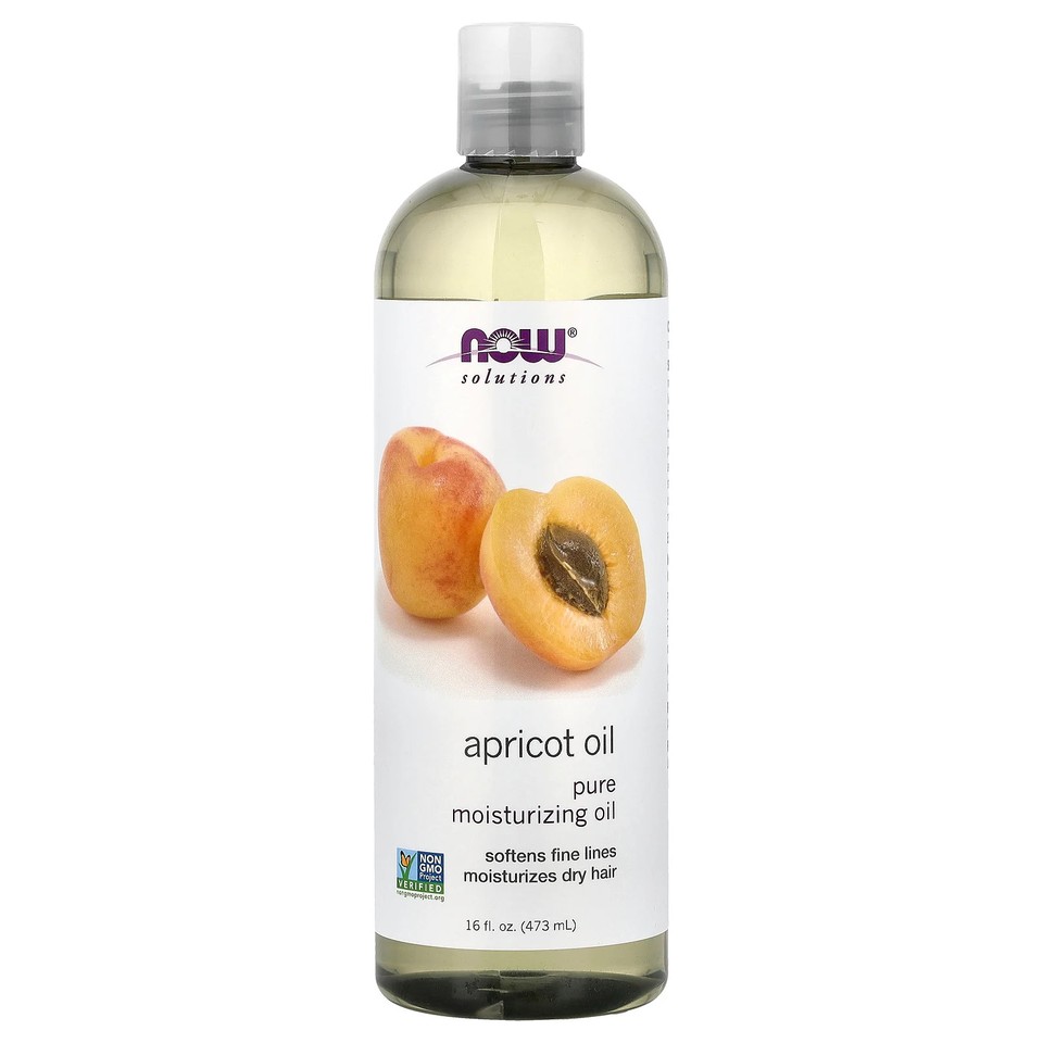 Now Foods Solutions Apricot Oil 16 fl oz 473 ml All-Natural, Hexane-Free