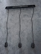 Image of 3 Way Pendant Ceiling Light Fitting Black Adjustable Brand New