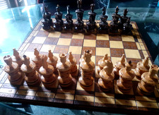 SCACCHIERA IN LEGNO ANTICA 