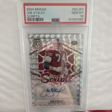 Panini Mosaic Scripts Prizm Autographed Joe Staley PSA 10 49ers SC-JSY 2024