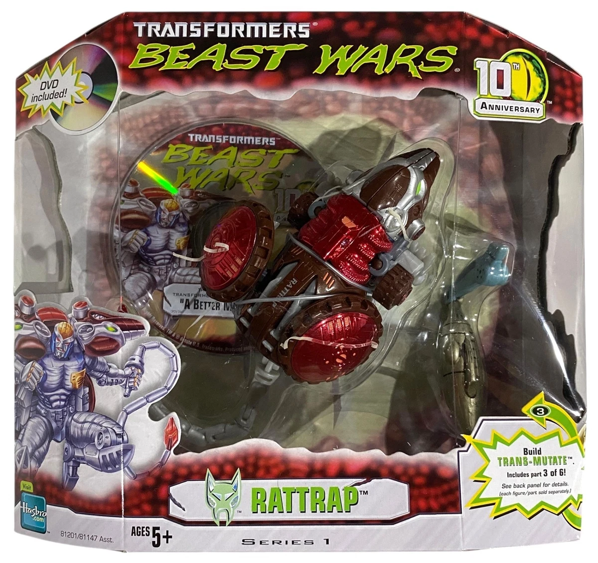 Figurine Transformers Beast Wars Rattrap - Takara/Hasbro 1995 - Occasion (jambe Cassée)