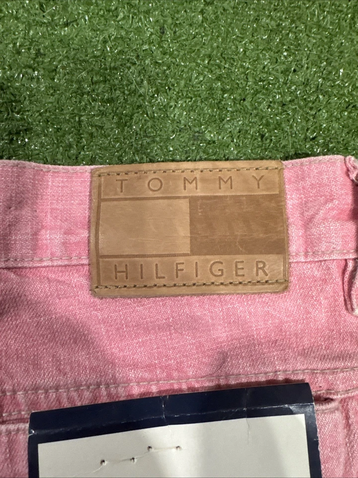 Pantalones cortos de jean Tommy Hilfiger rosa vintage para mujer talla 8 Foto 4 de 4