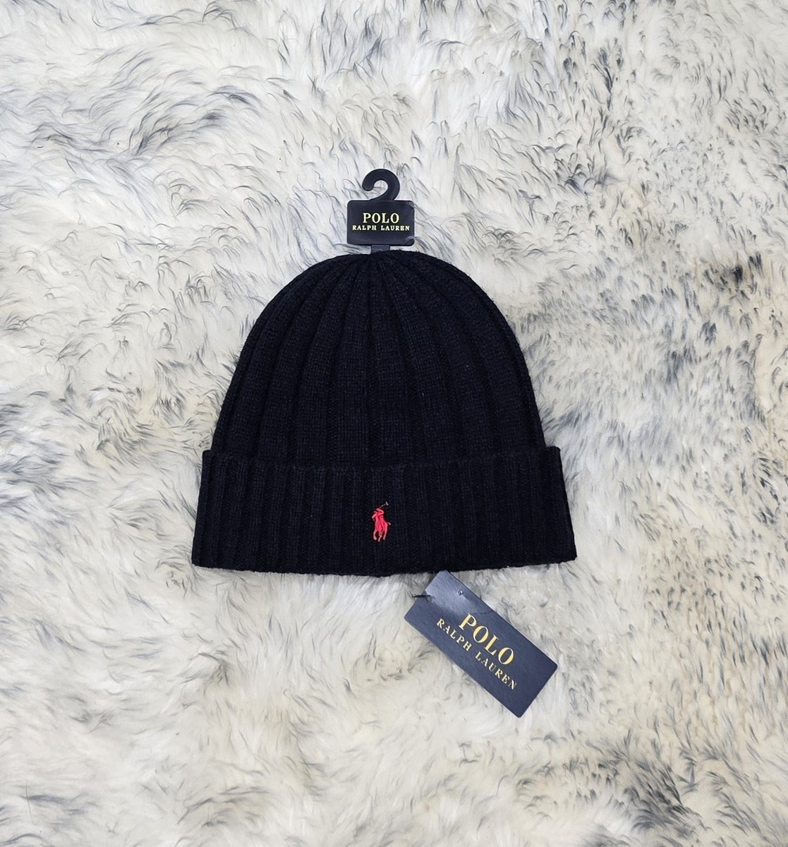 NWT POLO RALPH LAUREN RIBB KNIT BEANIE HAT WITH CUFF UNISEX  display picture 2