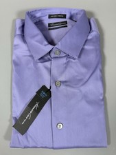 Kenneth Cole New York Purple Mens Slim Fit Dress Shirt Sz 16.5 34-35 NWT