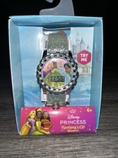 Disney Princess Flashing LCD Watch New Glitter Strap 6