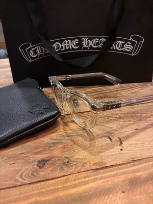CHROME HEARTS Clear Frame Glasses with case Fashion Accessories collection g08