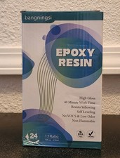 Epoxy Resin High Gloss Self Leveling 1:1 Ratio 16oz Non Flammable