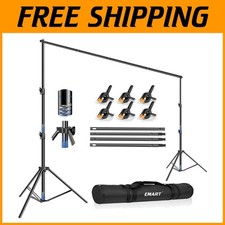 Adjustable Photography Backdrop Stand Kit with Carry Bag