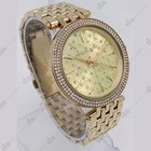 New Michael Kors MK3398 Darci Gold Dial Stainless Steel Bracelet Women's Watch