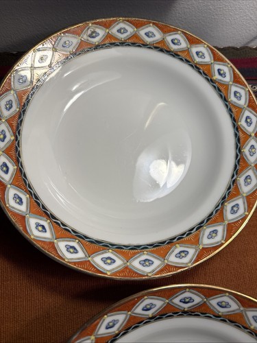 Set Of 5 Vtg Floral Soup Bowls Hand painted Made In Japan Decorated In China 9” - Picture 10 of 14