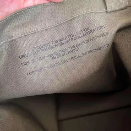 Authentic CELINE Novelty Tote Bag Eco bag Triomphe Green Authentic CELINE Novelty Tote Bag Eco bag Triomphe Green