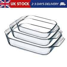 Pyrex Set of 3 Borosilicate Glass Oven Plates – Extreme Resistance – Made in Fra