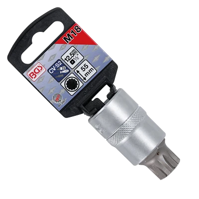 BGS - Spline XZN M5 to M18 x 55 mm, Bit Sockets, 1/2 Drive - Multi Listing