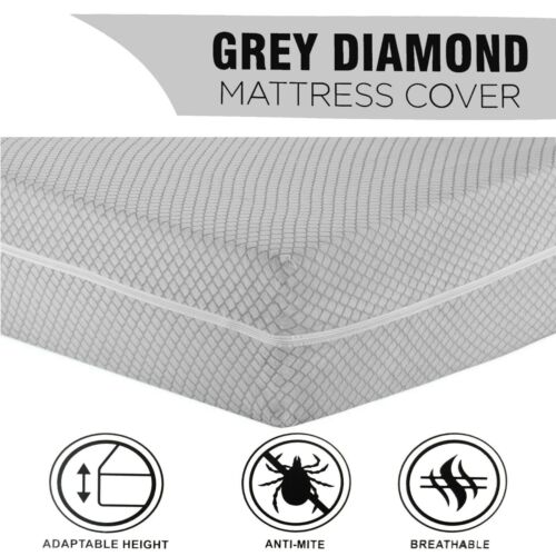 Anti Bug Mattress Protector Bed Cover Full Zip Encasement Single Double S King - Picture 8 of 23