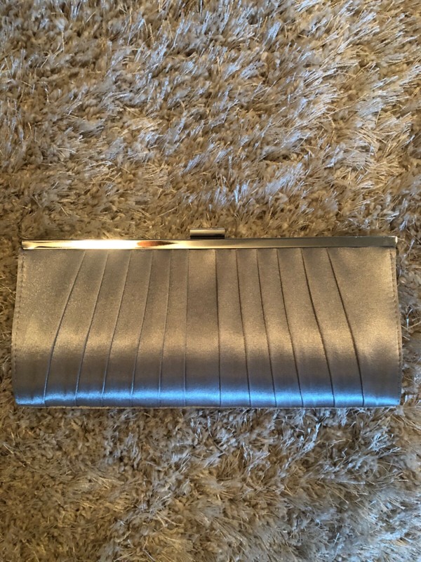 Elegant Clutch Bag Purse Silver Party Wedding 