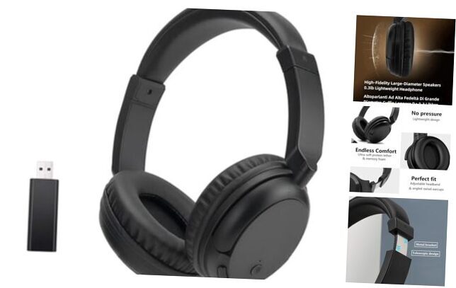 Wireless Bluetooth TV Headphones, HiFi Stereo Bluetooth Headphones Over Ear,