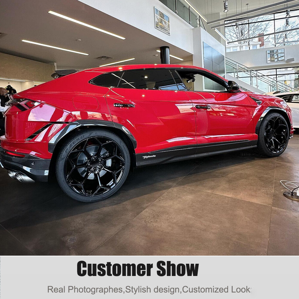For Lamborghini Urus 18+ Real Carbon Wheel Eyebrow Trim Arch Fender Flare Add On