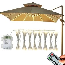 104 LED Solar Parasol Lights Garden Patio Table Umbrella Fairy Light Outdoor