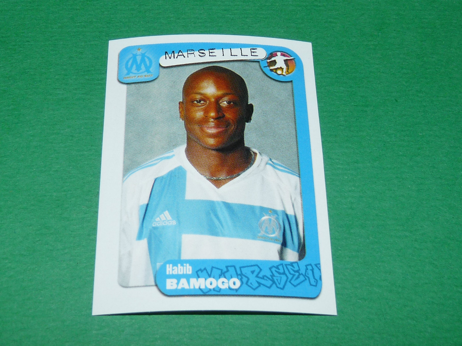 JOHNNY ECKER # MARSEILLE OM VIGNETTE STICKER PANINI FOOT 2003